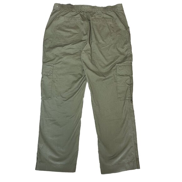 Abercrombie & Fitch Women's Relaxed Cargo Pants Olive Green Size 33/16 - Picture 5 of 8
